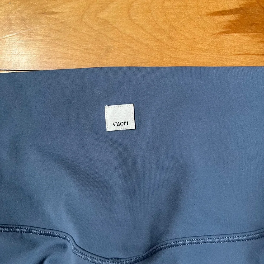 Vuori Daily Pocket Legging Azure Blue High Rise 7/8 Workout Yoga Pants VW446 S - Picture 3 of 10